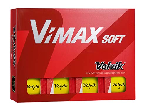 【中古】【未使用・未開封品】Volvik VIMAX SOFT マットカラーボール ボルビック ヴィマックス ブィマックス 1ダース 12球 USA直輸入品 イエロー
