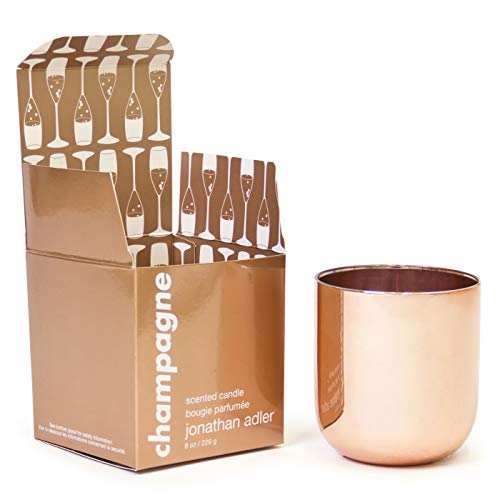 【中古】【未当て嵌める・未開封品】Jonathan Adler 受けが良い三鞭酒芳ばしさ付き添い人蝋燭 サクラ色