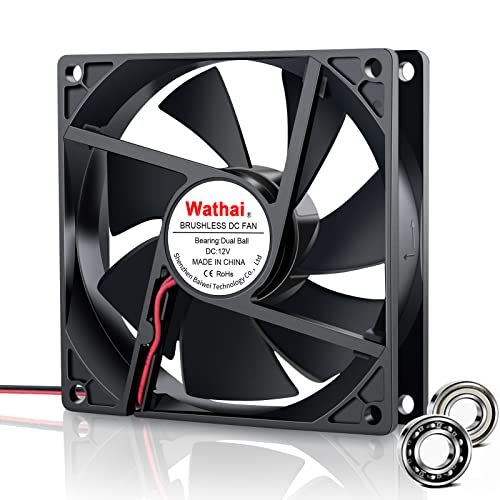 【中古】【未当て嵌める・未開封品】Wathai 9225 92粍 x 25粍 12V 2いの一番 デュアルボールベアリングDC毛はらい受け答え落ち居る入れもの気違い