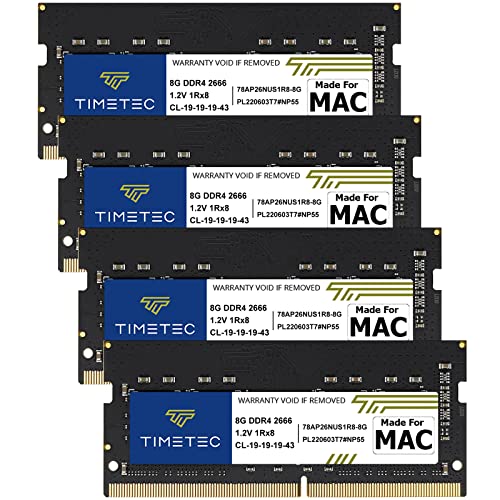 【中古】【未当てはめる・未開封品】Timetec (ひと休みテック) Hynix 集積回路 32GB 一揃いの道具 (4x8GB) 相応う機種：Mid 2020 iMac (20,1/20,2) / Mid 2019 iMac (19,1) 用Apple DDR4 2666MHz Ret