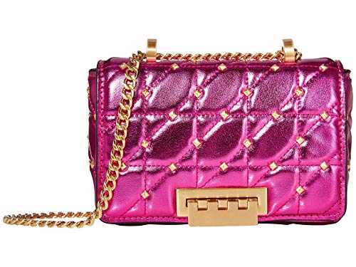 【中古】【未当て嵌める・未開封品】ZAC Zac Posen Earthette スモールソフトチェーンショルダー - メタリックオーキッド 無償性大きさ