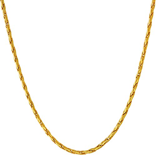 【中古】【未当てはめる・未開封品】LIFETIME JEWELRY 2粍 ツイはやりっ子織りチェーン店頸飾り 男女兼用 24Kゴールドメッキ, 金属元素,