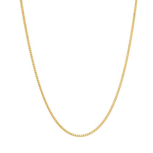 【中古】【未当て嵌める・未開封品】Pori Jewelers 18K ゴールド 1.5粍 フランコ 真四角 ボックス席チェーン店 首飾り 亭主もち用 - 複数形の長さをご準備すること - ロブスタークラスプ 7 イエ