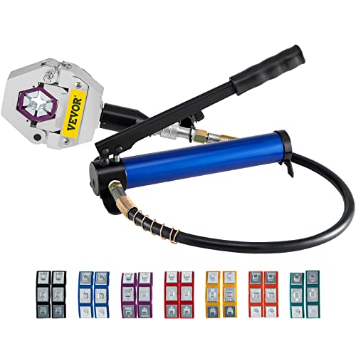 【中古】【未使用・未開封品】Mophorn 手動操作 ACホース クリンパー FS-7842B 分離可能 油圧ホース クリンパーキット 手動ピストンバルブ アルミポンプ エアコン修理用 ダイ|AJIMURA-SHOP