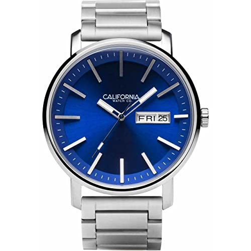 【中古】【未当て嵌める・未開封品】California Watch Co. Mojave SS シルバーネイビーウォッチ