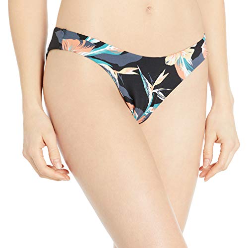 【中古】【未当て嵌める・未開封品】Roxy Junior\u0027s Printed Beach Classics High Leg Bikini Bottom, Anthracite Tropical Sample, XL