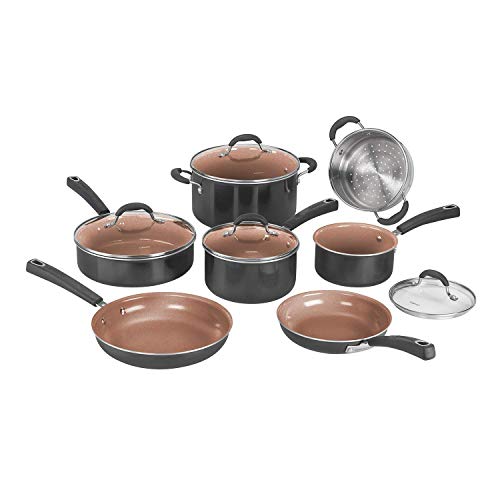 【中古】【未使用・未開封品】Cuisinart 54CCP-11BK セラミックXTノンスティック調理器具11個セット