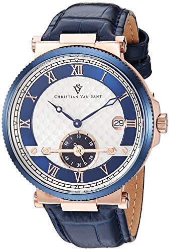 【中古】【未当て嵌める・未開封品】Christian Van Sant Men\u0027s Clepsydra - Silver - Quartz Watch