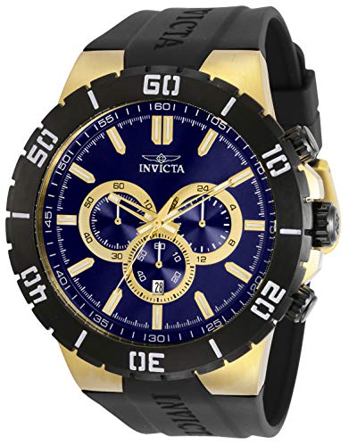【中古】【未当て嵌める・未開封品】Invicta Pro Diver Men 54粍 Stainless Steel Gold Blue dial VD53 Quartz, 30728