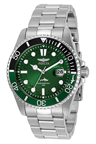 【中古】【未当て嵌める・未開封品】Invicta 労働者階級ダイバー メンズ 43粍 ステンレス鋼スチール写真 緑であること文字盤 マイコン32 石英, ダイバー
