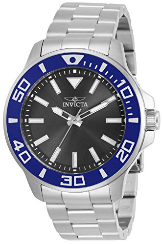 【中古】【未当て嵌める・未開封品】Invicta Pro Diver Men 46粍 Stainless Steel Stainless Steel Charcoal dial パソコン21 Quartz, 30745