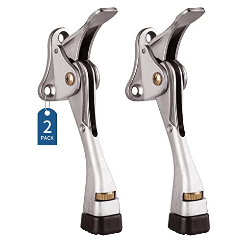 【中古】【未使用・未開封品】Gotega ドアストッパー 2パック キックダウンドアストッパー ワンタッチで高さ調節可能 ゴム製先端 4インチ ドアストッパー