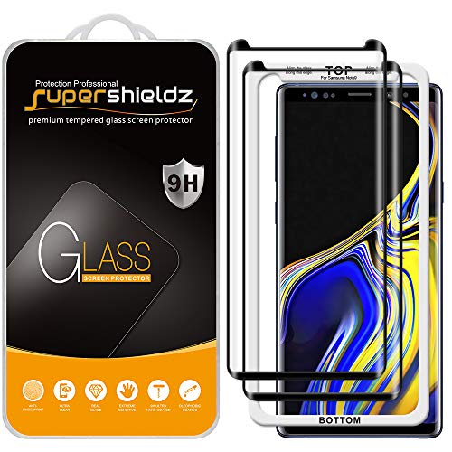 【中古】【未使用・未開封品】Supershieldz(スーパーシールズ) Samsung Galaxy Note 9用 強化ガラス スクリーンプロテクター 簡単取り付けトレイ付き 傷防止 気泡防止 ブラッ|AJIMURA-SHOP