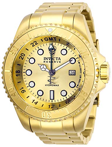 【中古】【未当て嵌める・未開封品】Invicta Men\u0027s Hydromax Quartz Watch with Stainless Steel Strap, Gold, 24 (Model: 29730)