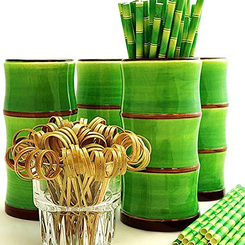 【中古】【未使用・未開封品】Tiki マグ ドリンクウェア 4個セット - グリーンバンブー