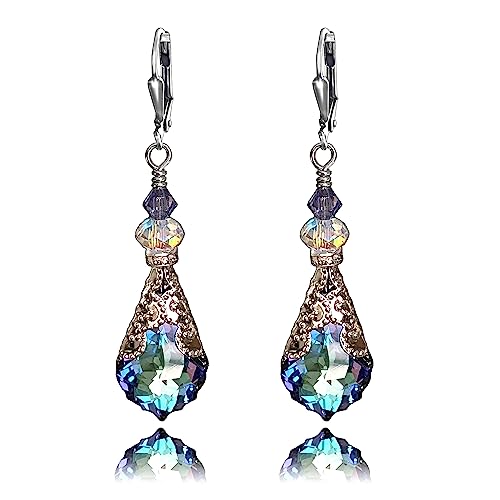 【中古】【未使用・未開封品】HisJewelsCreations バロッククリスタルヴィンテージ風レバーバックダングルドロップイヤリング