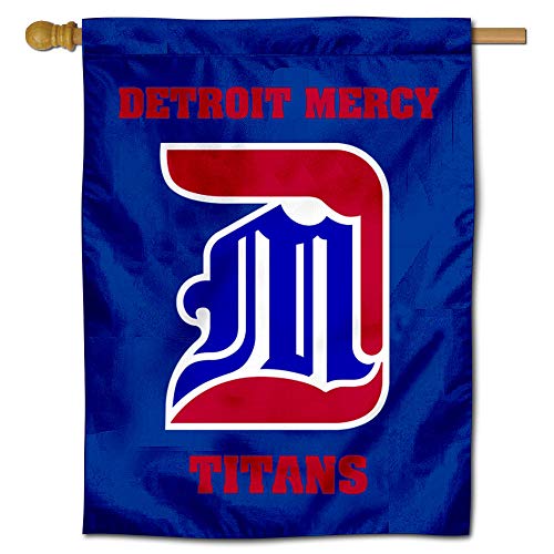 【中古】【未使用・未開封品】College Flags and Banners Co. デトロイト・マーシー・タイタンズ 両面ハウスフラッグ