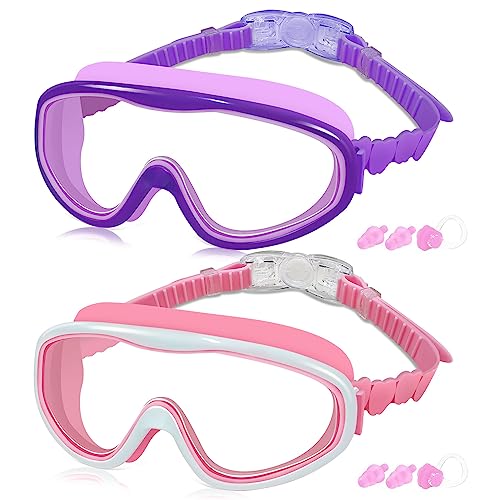 【中古】【未使用・未開封品】COOLOO 子供用水泳ゴーグル 3~15歳用 2個パック 子供用ゴーグル 鼻カバー付き 漏れ防止 曇り止め 防水 9,936円