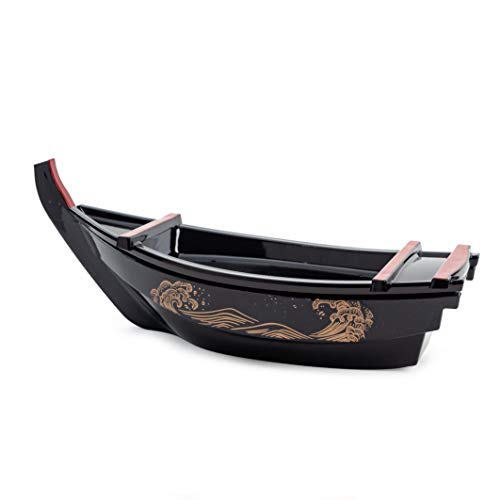 【中古】【未使用・未開封品】アジアン ホーム 日本の刺身寿司ボートプレート 取り外し可能なサービングトレイ レストラン ホーム ダイニング 装飾食器 パーティー ホスティン|AJIMURA-SHOP