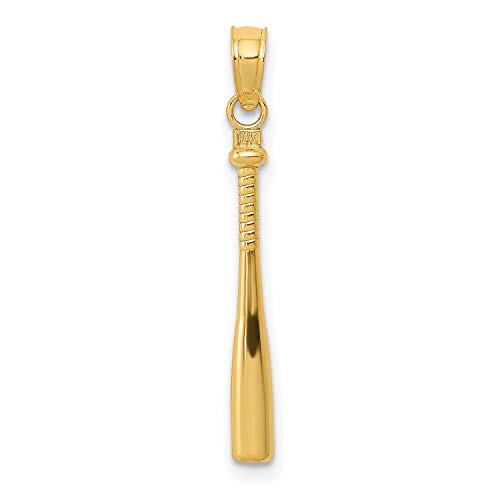 【中古】【未当て嵌める・未開封品】14K 黄色ゴールド 光輝完成 3D ベイスボール 野球バット シャンデリヤ 25x2粍