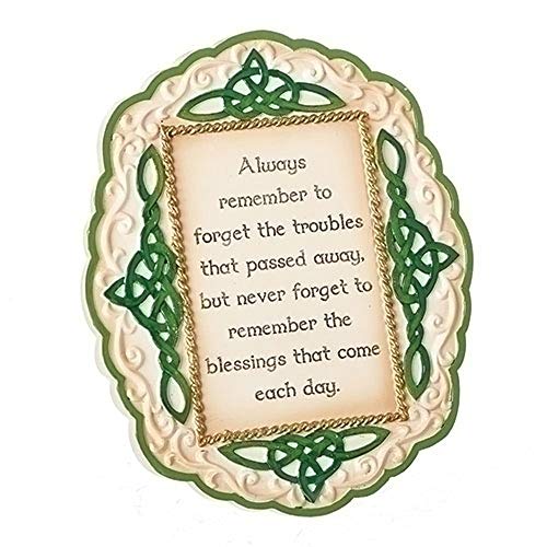 【中古】【未使用・未開封品】Roman Always Remember Irish 楕円形 高さ5.5インチ 詩付き|AJIMURA-SHOP