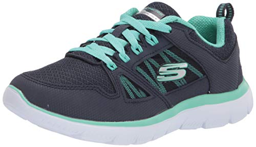 【中古】【未当て嵌める・未開封品】Skechers レディース Summitts スニーカー, 米国海軍/青緑色, 7 Wide