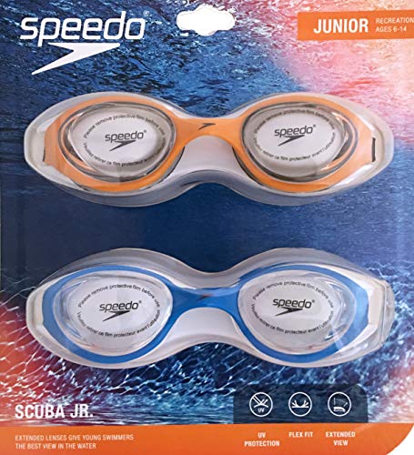 【中古】【未使用・未開封品】Speedo Scuba Jr ジュニア ゴーグル - オレンジゴーグル1個とブルーゴーグル1個｜AJIMURA-SHOP