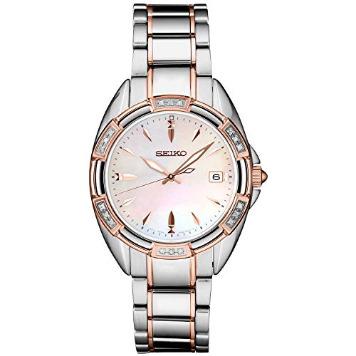 【中古】【未当て嵌める・未開封品】SEIKO レディース 日本製石英 ステンレススチールストラップ ツートンカラー 0カジュアルウォッチ (模範例:SKK878), しろがね色