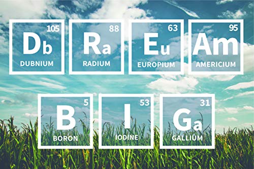 【中古】【未使用・未開封品】Dream Big Periodic Table Elements and Subatomic Particles モチベーションを上げる教育インスピレーションポスター 12インチ&times;18インチ プリ｜AJIMURA-SHOP