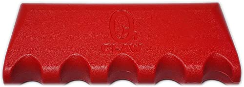 【中古】【未使用・未開封品】Q-Claw QCLAW ポータブルプール/ビリヤード キュースティックホルダー/ラック 5箇所 レッド