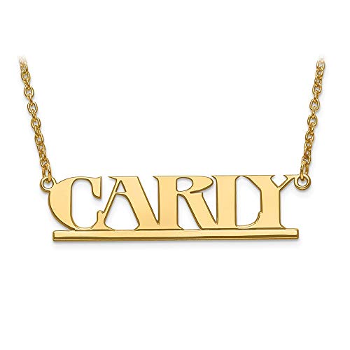 【中古】【未当て嵌める・未開封品】Roy Rose Jewelry カスタムお手伝いさん 名まえ 全旗がしら かしら文字首飾りシャンデリヤ 大きさ1.70in 10K、14Kゴールドまたはスターリングしろがね色