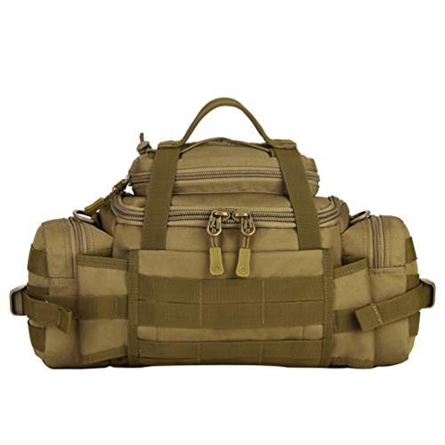 【中古】【未使用・未開封品】UNISTRENGH タクティカルアサルトギア スリングパック ハイキングダッフルファニーパック MOLLEコンパクトユーティリティミリタリーウエストレン