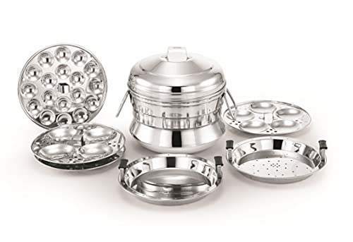 【中古】【未使用・未開封品】Alisha Stainless Steel Steamers and Idli Maker (Silver)｜AJIMURA-SHOP