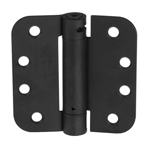 【中古】【未当て嵌める・未開封品】Ilyapa 自動小銃差しかためるドアヒンジ 2個風呂敷き包み 黒いこと 4x4in 組み換えるされた内部的スプリングヒンジ 5/8inのラジウス端っこの部屋の入り口用