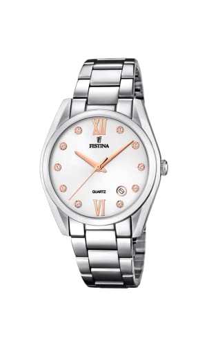 【中古】【未使用・未開封品】Festina Women Boyfriend F16790-AF24 Silver Stainless-Steel Quartz Dress Watch