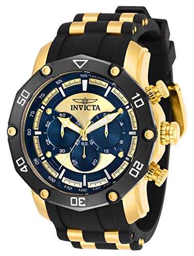 【中古】【未使用・未開封品】Invicta Men's Pro Diver Gold-Tone Polyurethane Band Steel Case Quartz Analog Watch 30079|AJIMURA-SHOP