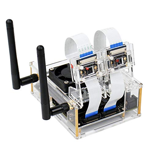 【中古】【未使用・未開封品】Yahboom アクリルケース NVIDIA Jetson Nano B01 & A02用 冷却ファンとカメラケース付き(4GBのみ)。