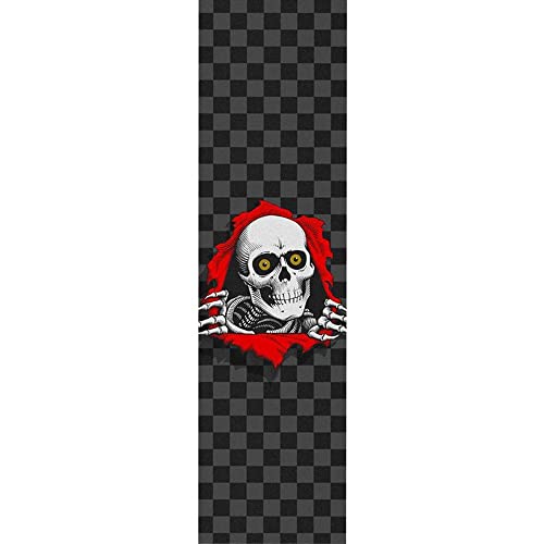 【中古】【未使用・未開封品】Powell-Peralta スケートボード グリップテープ リッパー チェッカー ブラック 9インチ x 33インチ グリップシート