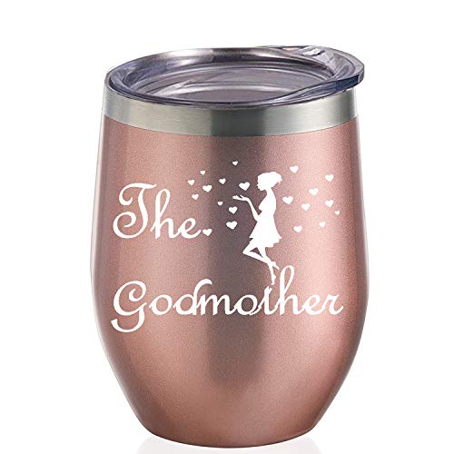 【中古】【未使用・未開封品】Godmother Gifts ゴッドチャイルドからのギフト ゴッドペアレント プロポーズギフト - 12オンス ステンレススチール ワインタンブラーギフト 母