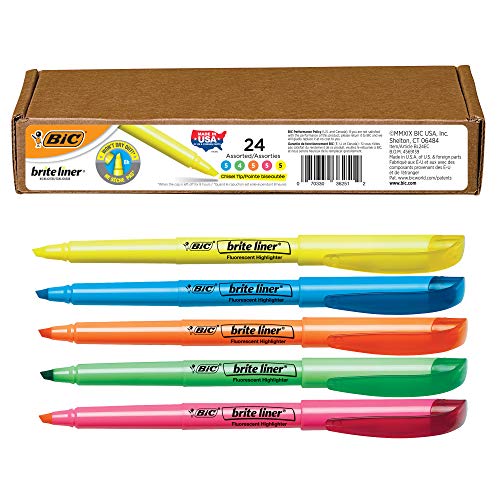 【中古】【未使用・未開封品】BIC ブライトライナー蛍光ペン チゼルチップ|AJIMURA-SHOP