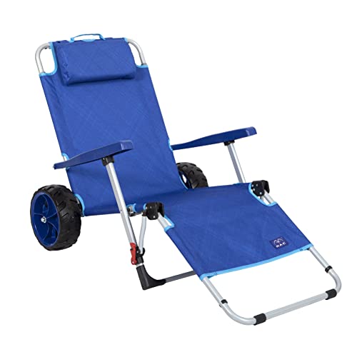 【中古】【未当てはめる・未開封品】Mac Sports 砂浜デー 折りたたみ式 寝いす 待ち合い室女性議長 ワゴンプルカートの取り合わせ 甚だしい車輪 砂浜/後庭/スウィミングプール/ピクニックに最