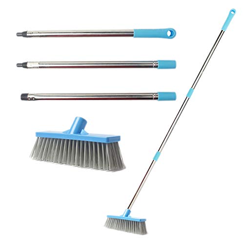 【中古】【未使用・未開封品】UKEENOR浴室掃除用ブラシ 清掃用品 デッキブラシ 長さ調節可能 ベランダ・玄関のための床ブラシ 庭園にも適用 （77-114cm）