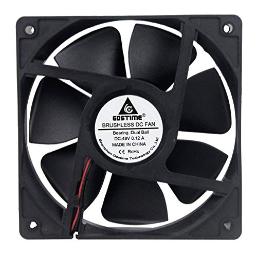 【中古】【未当て嵌める・未開封品】GDSTIME 120粍 48V 気違い 120x120x25粍 デュアルボールベアリング DC毛はらい受け答え落ち居る気違い