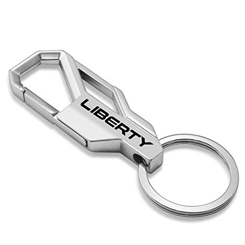【中古】【未使用・未開封品】iPick Image for - Jeep Liberty シルバースナップフック メタルキーチェーン