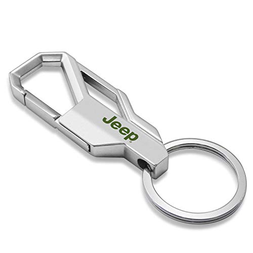 【中古】【未使用・未開封品】iPick Image for グリーンシルバー カラビナスタイル スナップフック メタルキーチェーン