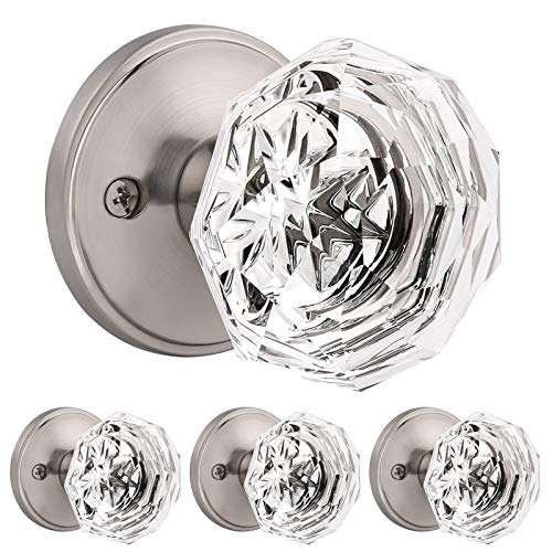 【中古】【未使用・未開封品】パッセージガラスドアノブ Passage Style 2 LF-C3-SNPS-4Pack