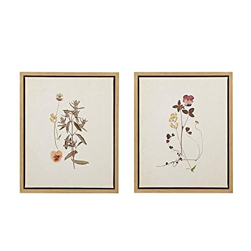 【中古】【未使用・未開封品】MARTHA STEWART フレンチハーバリウム ウォールアート リビングルーム フローラルフレーム リネンキャンバス ホームアクセント カントリーバスル