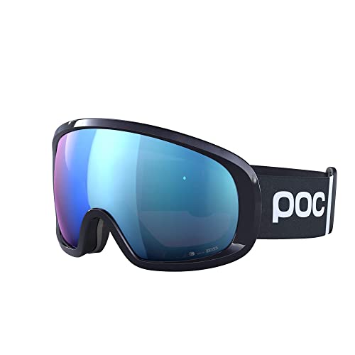 【中古】【未当て嵌める・未開封品】POC Fovea ミッドクラリティコンプゴーグル スキーの板とスノーボード用 ウラニウム黒いこと/スペクトリスブルー 無償性大きさ