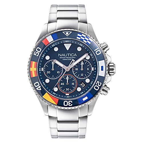 【中古】【未当て嵌める・未開封品】Nautica Men\u0027s Westport NAPWPF909 Silver Stainless-Steel Quartz Fashion Watch