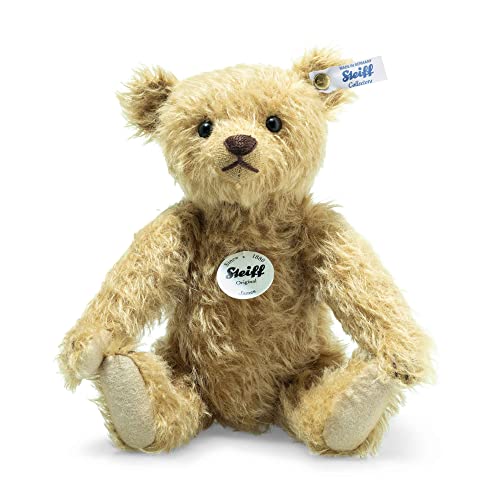 (未使用･未開封品)　Steiff (シュタイフ)製&quot;My First Steiff Teddy Bear&quot; (マイ・ファースト・シュタイフ・テディベア ベージュ) 24cm (UK・USA Steiff限定) p1m72rm マイファーストベア ブルー | ドイツ最高級テディベアの